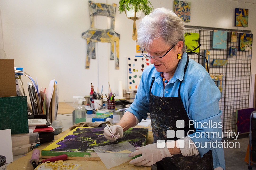 Lynn Pierson welcomes visitors Behind the Studio Doors for a look at her journey as she develops works of art.