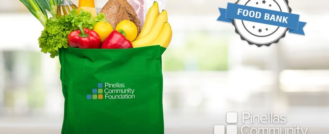 Bag full of groceries available to federal workers due to emergency food relief funds from PCF.
