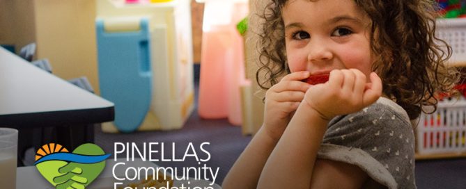 Children at a St. Petersburg school eat healthy meals provided by a PCF grant throughout the day to fight childhood hunger.