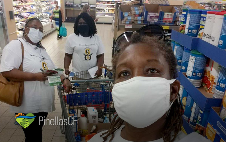 Golden Generations program participants shop for community seniors during the pandemic.